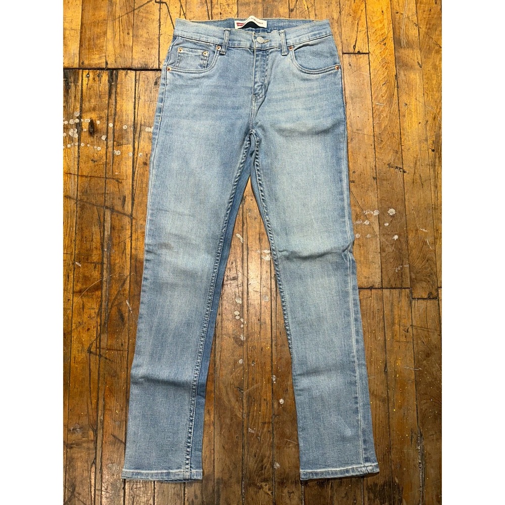 Levi's 512 Jeans Women's Size 14R Blue Denim Slim Fit Tapered Leg Pocket Red Tab